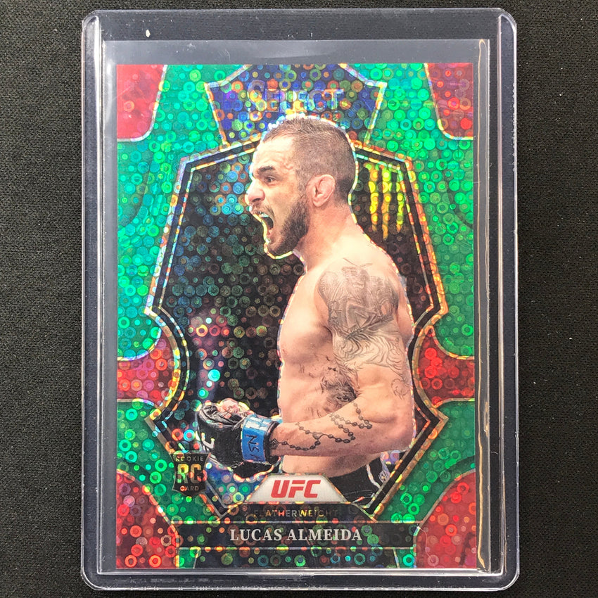 2023 Select UFC Lucas Almeida Premier Level Rookie H2 Green Disco 4/5