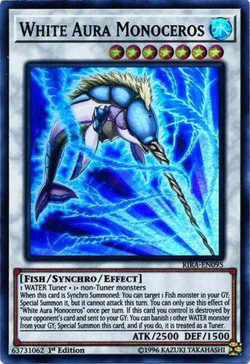 White Aura Monoceros - Rira-en095 - Super Rare 1st Edition Cherry Collectables White Aura Monoceros - Rira-en095 - Super Rare 1st Edition Cherry Collectables