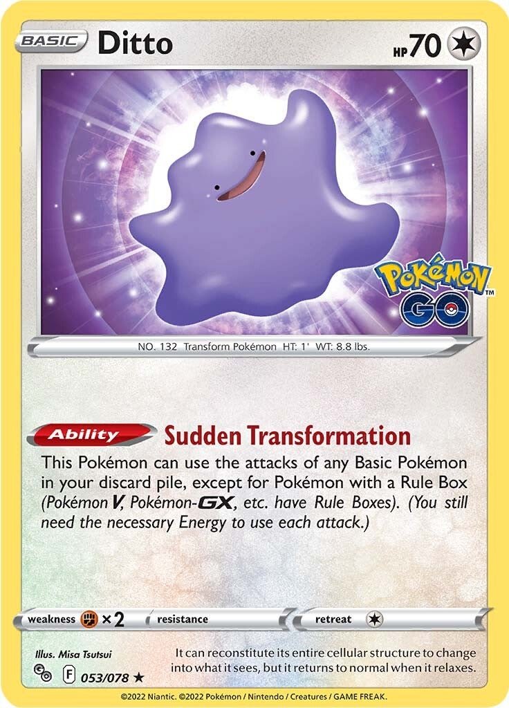 Ditto - 053/078 - Holo Rare Pokemon Go