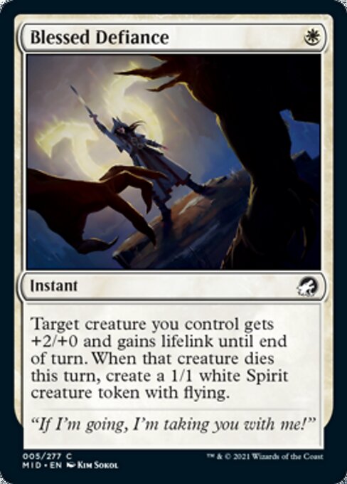 5Blessed Defiance 5/277 Common - Midnight Hunt