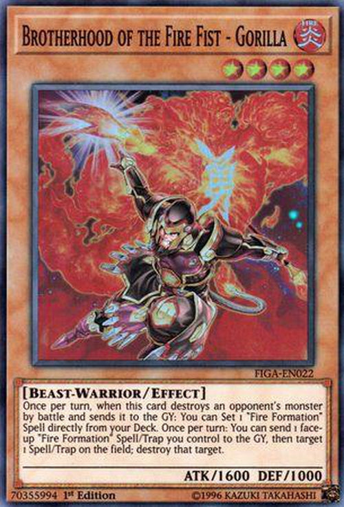 Brotherhood of the Fire Fist - Gorilla - FIGA-EN022 - Super Rare 1st Edition-Cherry Collectables