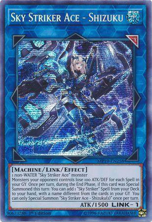 Sky Striker Ace - Shizuku - MP19-EN258 - Prismatic Secret Rare 1st Edition-Cherry Collectables