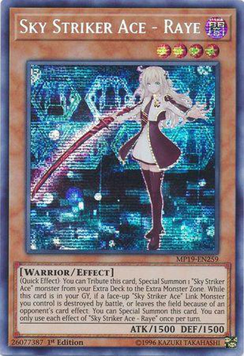 Sky Striker Ace - Raye - MP19-EN259 - Prismatic Secret Rare 1st Edition-Cherry Collectables