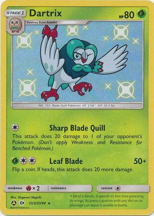 Dartrix - SV3/SV94 - Shiny Rare - Hidden Fates-Cherry Collectables