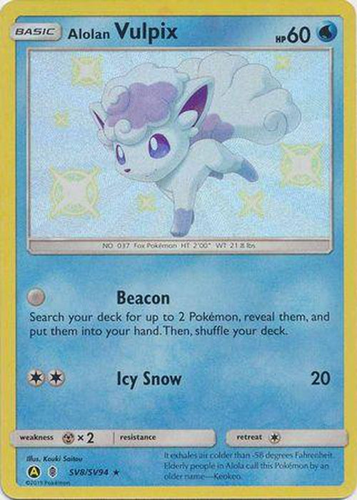 Alolan Vulpix - SV8/SV94 - Shiny Rare - Hidden Fates-Cherry Collectables