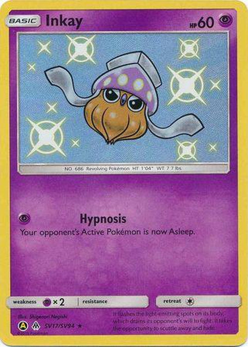 Inkay - SV17/SV94 - Shiny Rare - Hidden Fates-Cherry Collectables