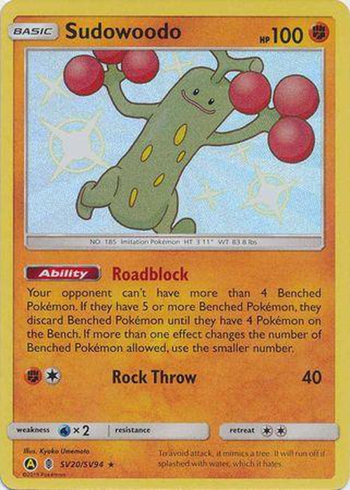 Sudowoodo - SV20/SV94 - Shiny Rare - Hidden Fates-Cherry Collectables