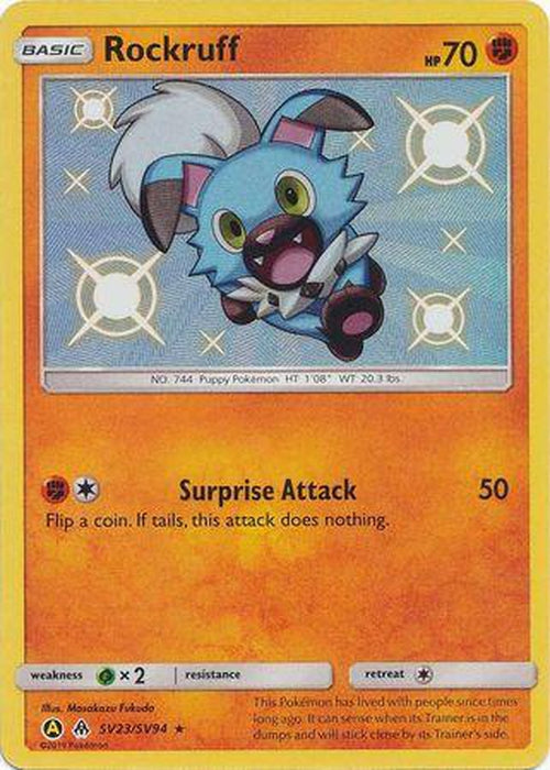 Rockruff - SV23/SV94 - Shiny Rare - Hidden Fates-Cherry Collectables