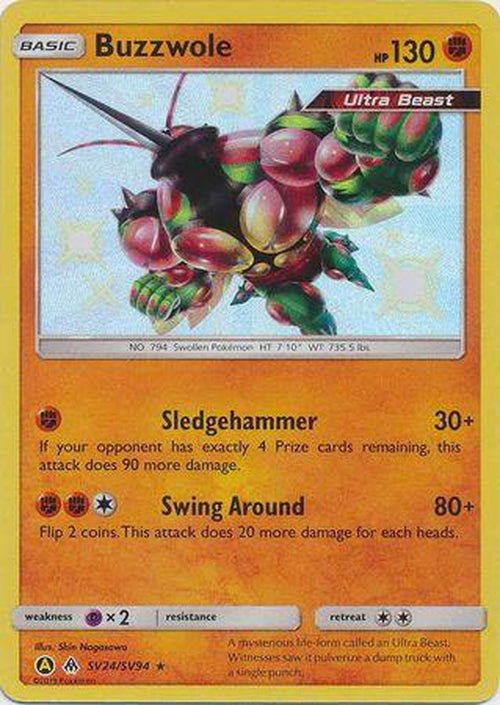 Buzzwole - SV24/SV94 - Shiny Rare - Hidden Fates-Cherry Collectables
