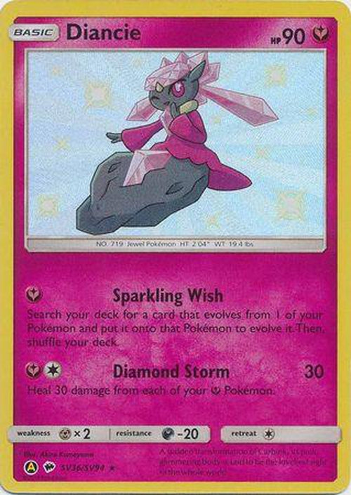Diancie - SV36/SV94 - Shiny Rare - Hidden Fates-Cherry Collectables