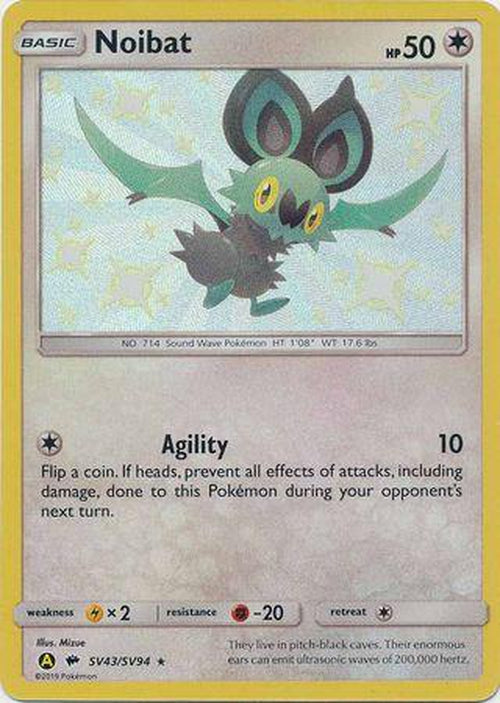 Noibat - SV43/SV94 - Shiny Rare - Hidden Fates-Cherry Collectables