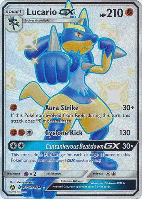 Lucario GX - SV64/SV94 - Shiny Ultra Rare - Hidden Fates-Cherry Collectables