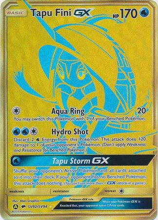 Tapu Fini GX - SV92/SV94 - Gold Secret - Hidden Fates-Cherry Collectables