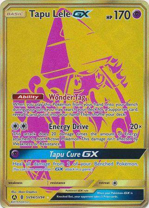 Tapu Lele GX - SV94/SV94 - Gold Secret - Hidden Fates-Cherry Collectables