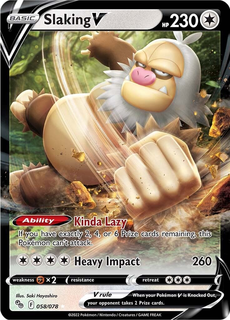 Slaking V - 058/078 - Ultra Rare Pokemon Go