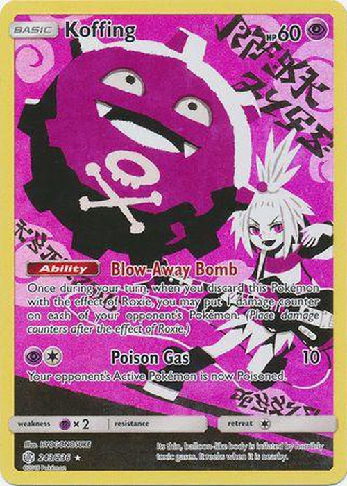Koffing - 243/236 - Secret Rare - Cosmic Eclipse-Cherry Collectables