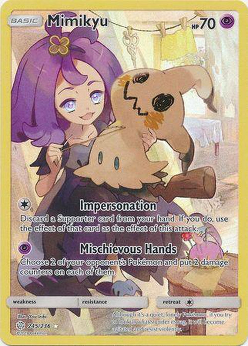 Mimikyu - 245/236 - Secret Rare - Cosmic Eclipse-Cherry Collectables