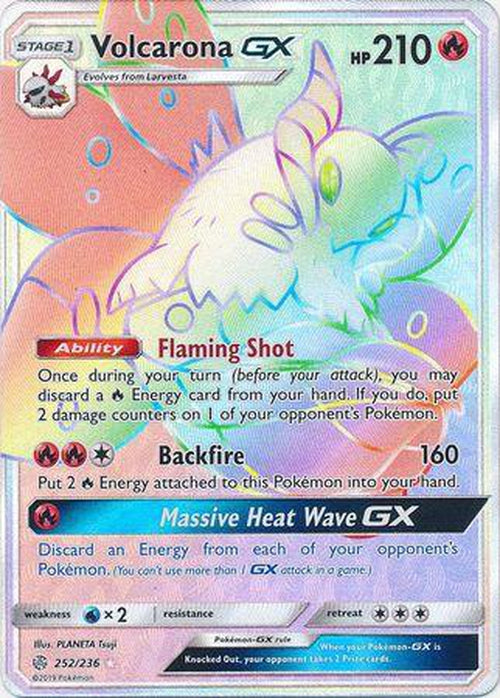 Volcarona GX - 252/236 - Hyper Rare - Cosmic Eclipse-Cherry Collectables