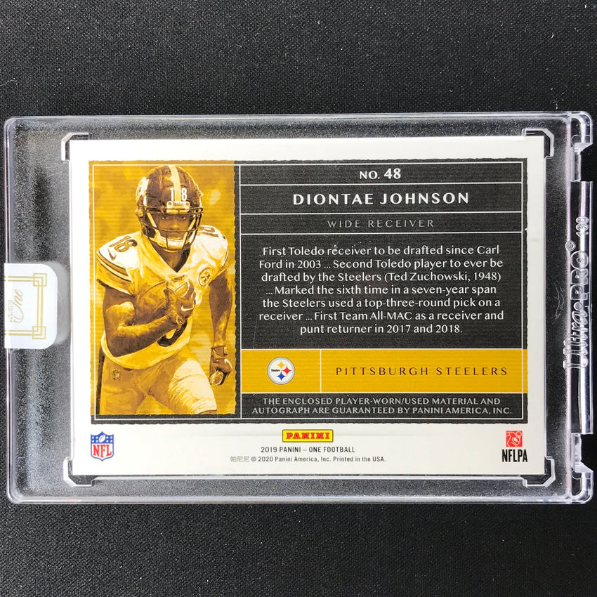 2019 One Diontae Johnson Rookie Dual Patch Auto Gold 1/10