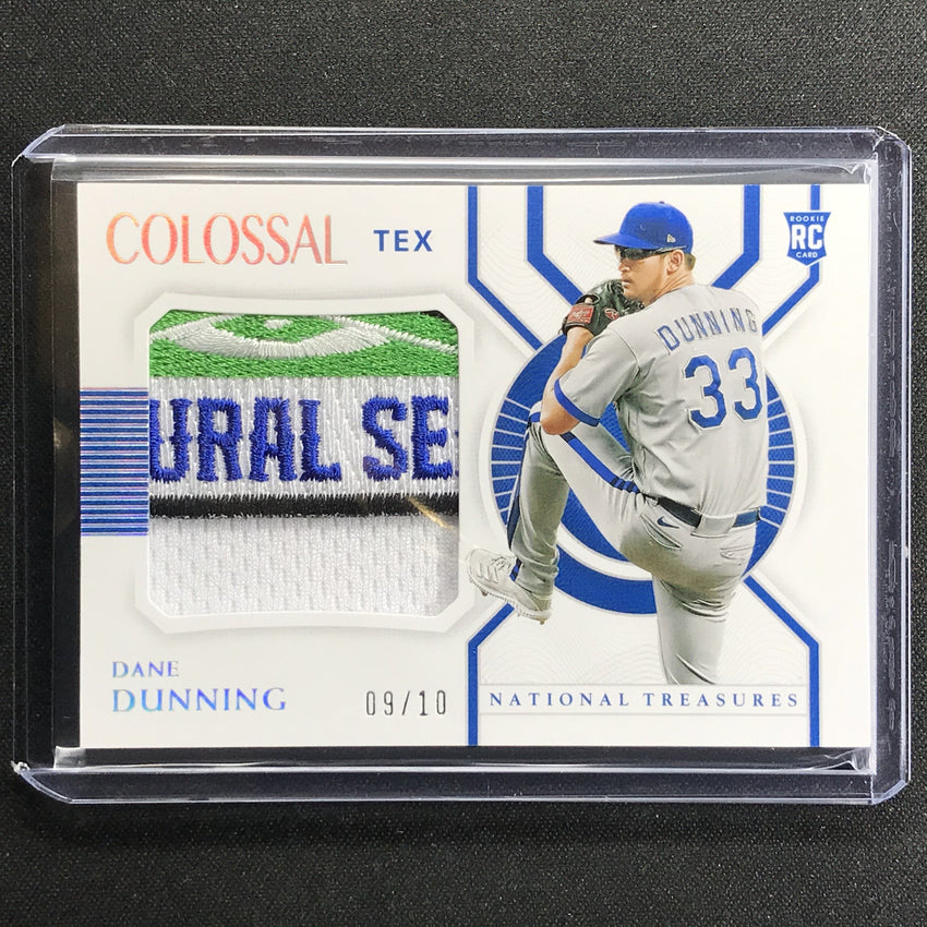 2021 National Treasures Dane Dunning Colossal Rookie Patch Holo Silver 9/10