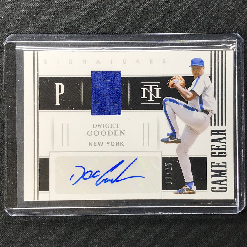 2021 National Treasures Dwight Gooden Game Gear Materials Auto 19/25