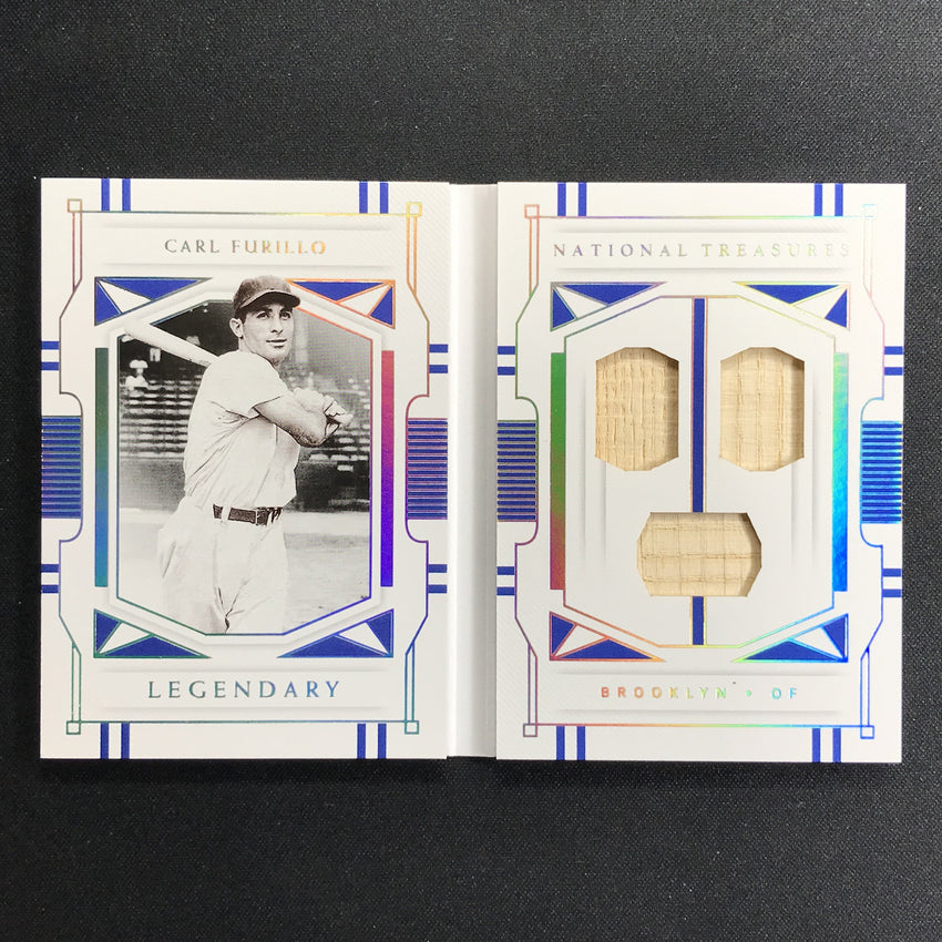 2021 National Treasures CARL FURILLO Legendary Material Booklet Holo Silver 8/10