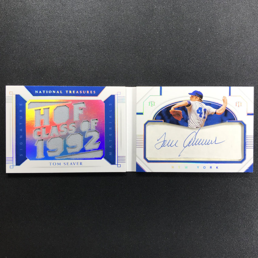 2021 National Treasures Tom Seaver Cut Signature Relic Book Hof Class 1992 5/5