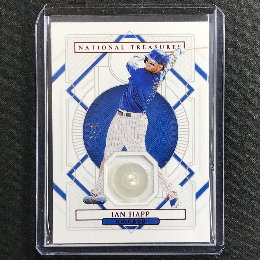 2021 National Treasures Ian Happ Base Jersey Red Button 2/8