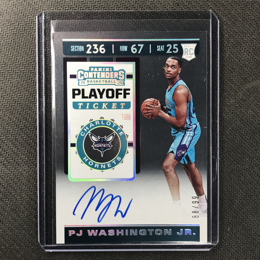 2019-20 Contenders PJ WASHINGTON Playoff Ticket Rookie Auto 88/99-Cherry Collectables