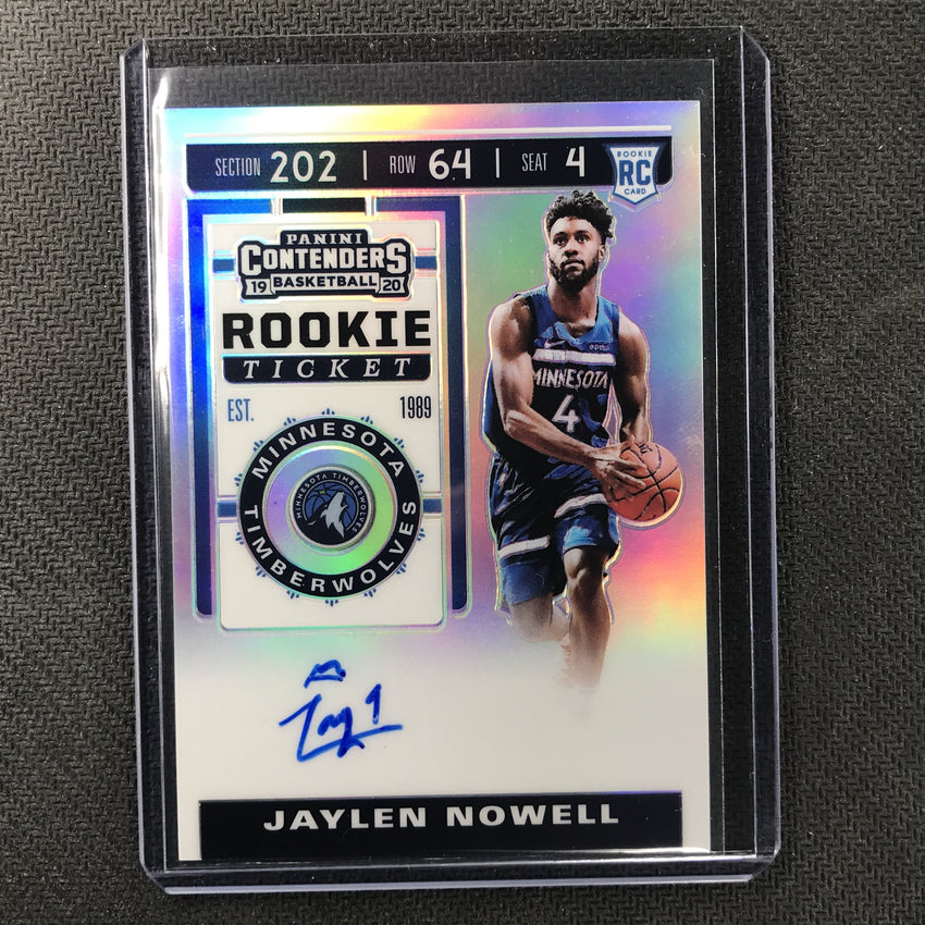 2019-20 Contenders JAYLEN NOWELL Premium Silver Rookie Ticket Auto #115 #2-Cherry Collectables