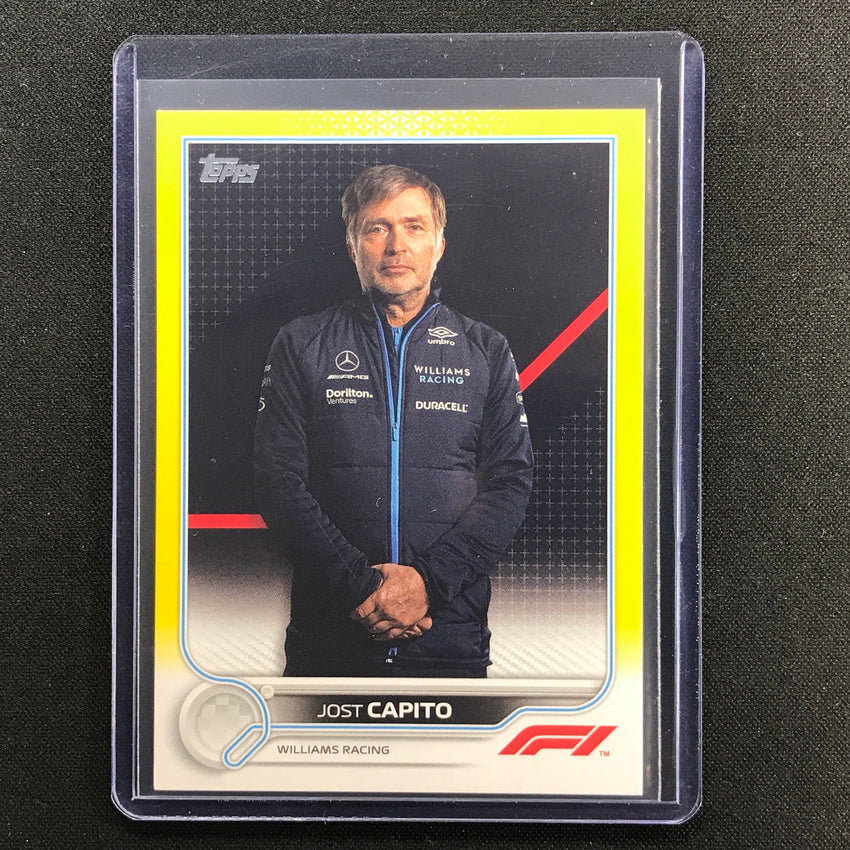 2022 Topps Flagship JOST CAPITO F1 Crew Team Yellow 027/125 #106