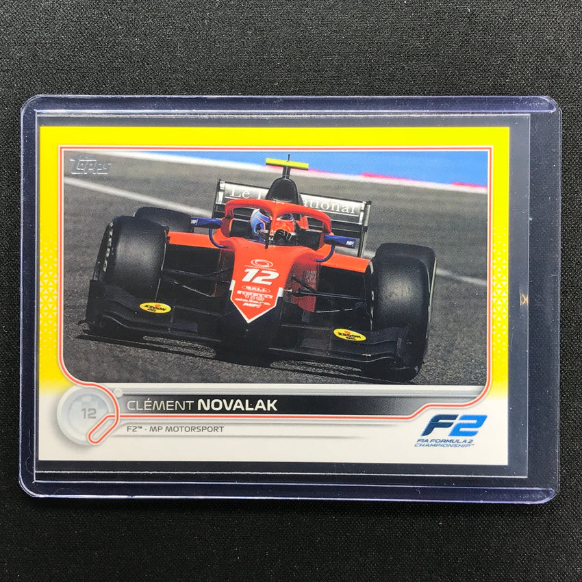 2022 Topps Flagship Clement Novalak F2 Cars Yellow 046/125 No 140