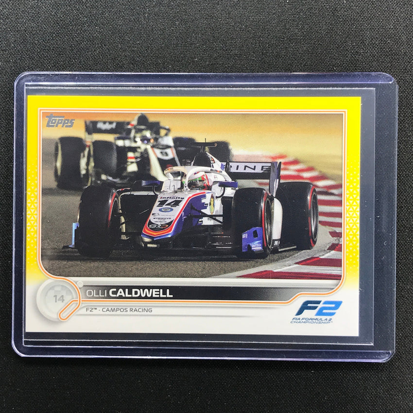 2022 Topps Flagship OLLI CALDWELL F2 Cars Yellow 023/125 #141