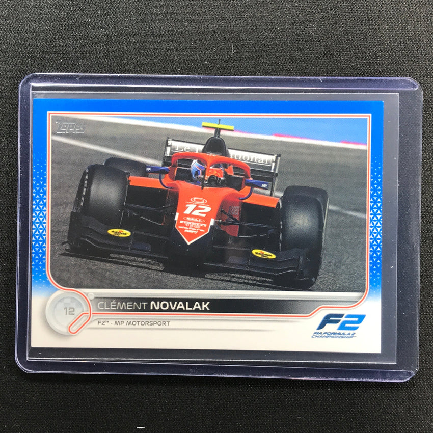 2022 Topps Flagship Clement Novalak F2 Cars Blue 72/99 No 140