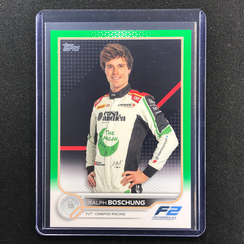 2022 Topps Flagship RALPH BOSCHUNG F2 Drivers Green 38/75 #90