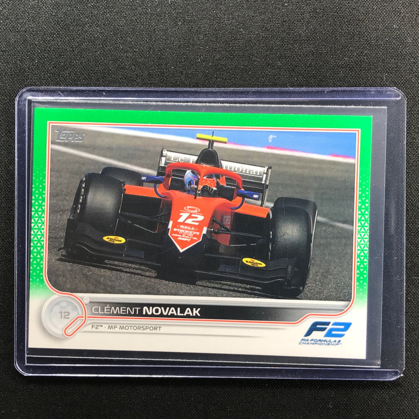 2022 Topps Flagship Clement Novalak F2 Cars Green 70/75 No 140