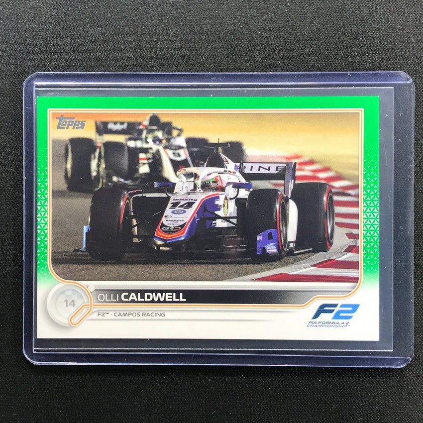 2022 Topps Flagship OLLI CALDWELL F2 Cars Green 65/75 #141