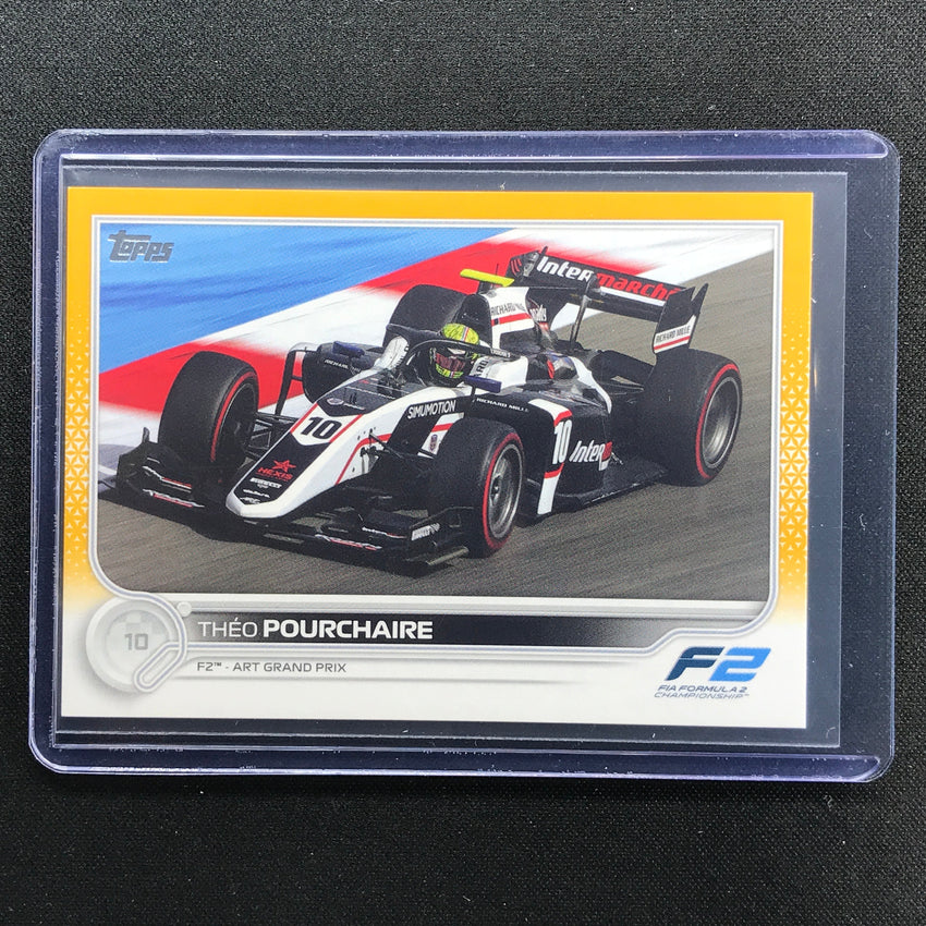 2022 Topps Flagship THEO POURCHAIRE F2 Cars Gold 46/50 #138
