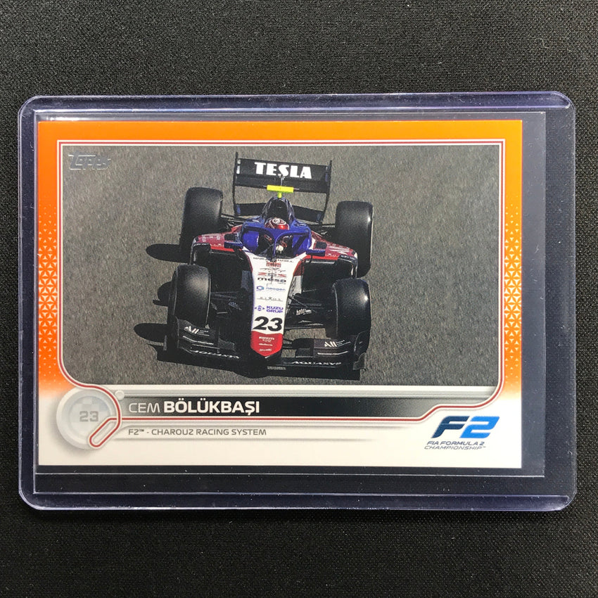 2022 Topps Flagship CEM BOLUKBASI F2 Cars Orange 24/25 #148