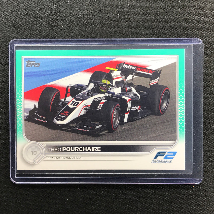 2022 Topps Flagship THEO POURCHAIRE F2 Cars Aqua 168/199 #138