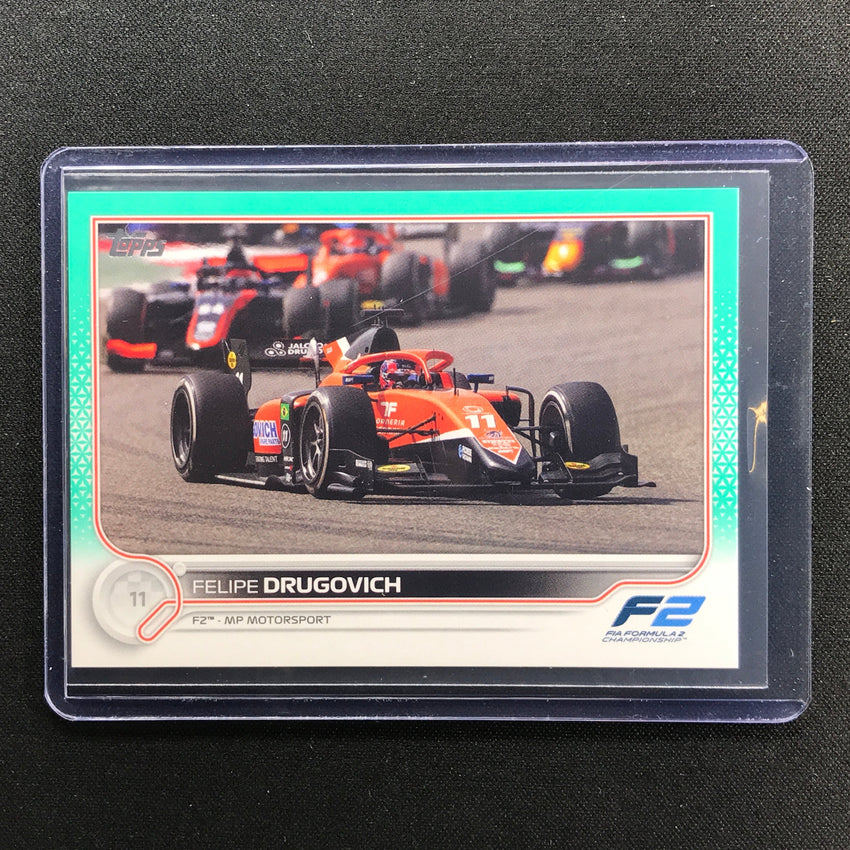 2022 Topps Flagship FELIPE DRUGOVICH F2 Cars Aqua 187/199 #139