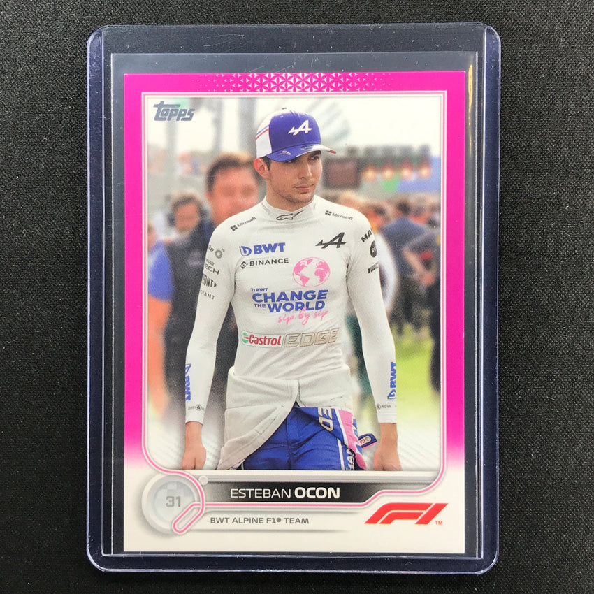 2022 Topps Flagship ESTEBAN OCON F1 Drivers Fuchsia 131/150 #43