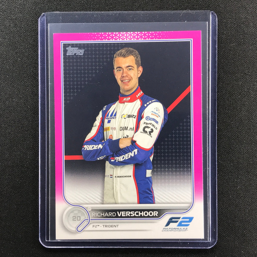 2022 Topps Flagship RICHARD VERSCHOOR F2 Drivers Fuchsia 127/150 #93