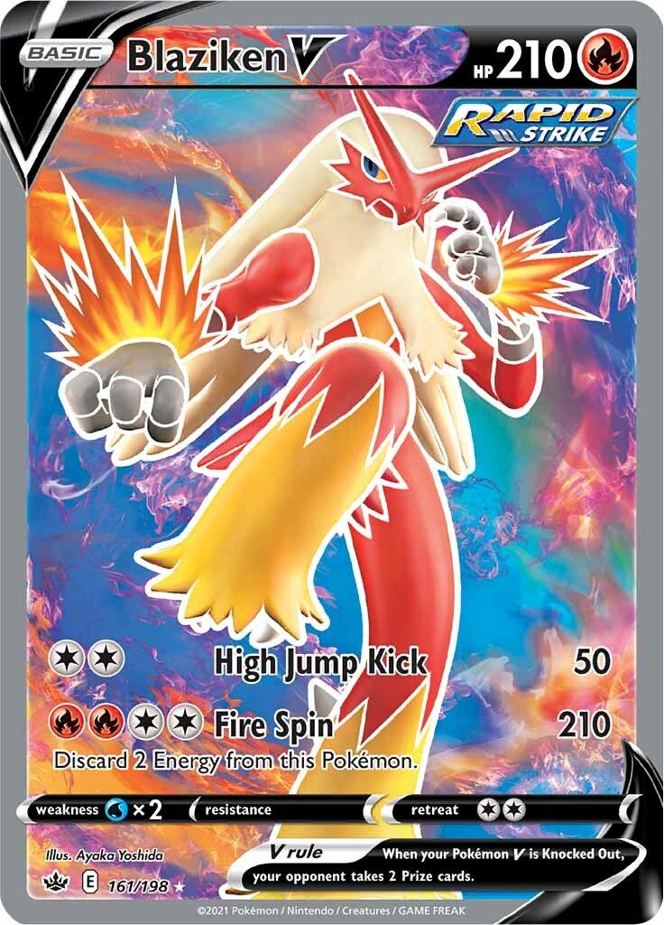 Blaziken V - 161/198 - Full Art Ultra Rare Chilling Reign