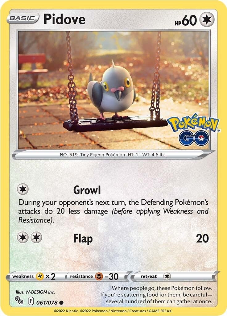 Pidove - 061/078 - Common Pokemon Go