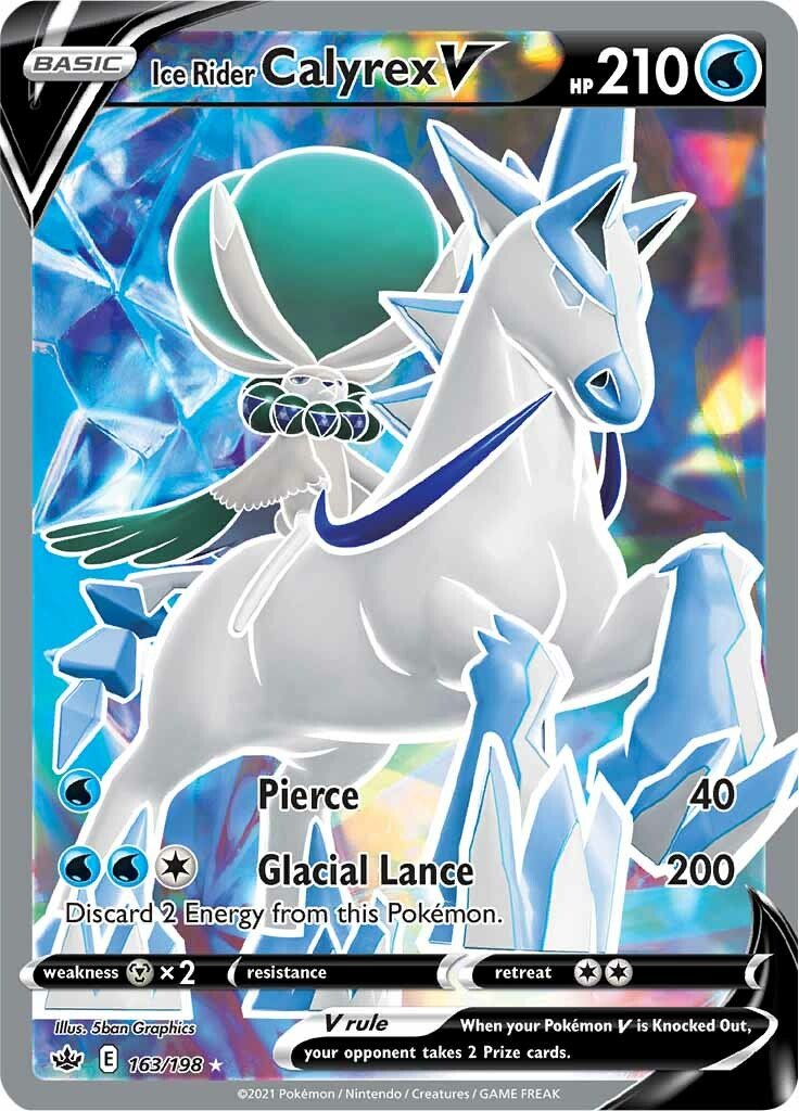 Ice Rider Calyrex V - 163/198 - Full Art Ultra Rare Chilling Reign