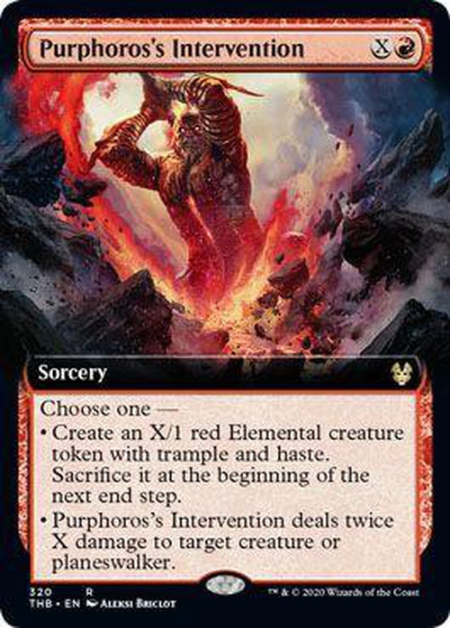Purphoros's Intervention 320/254 - Extended Art - Theros Beyond Death-Cherry Collectables