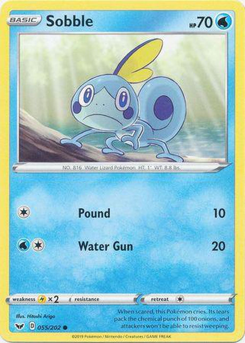 Sobble - 55/202 - Common Playset 4x - Sword & Shield Base Set-Cherry Collectables