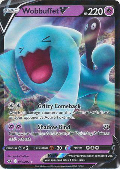 Wobbuffet V - 86/202 - Ultra Rare - Sword & Shield Base Set-Cherry Collectables