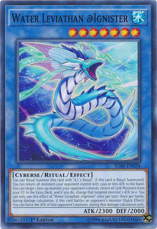3x Water Leviathan @Ignister - IGAS-EN034 - Common 1st Edition - Playset (3)-Cherry Collectables
